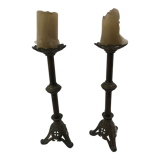 Pair of candle spades / candle holder