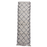 Berber corridor carpet black diamond 85x300 cm