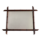 Miroir mural en bois tourné façon bambou, style Napoléon III, XIXe 67x56 cm