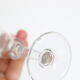 Lot of 4 chiselled crystal champagne flutes
