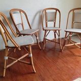 Set of 4 bistro chairs Maison Drucker from the 1990s.
