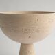 XL travertine pedestal bowl