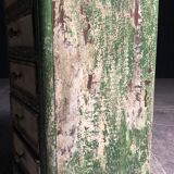 Old wooden dresser, aged green patina