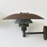 A set of two ph 4.5 copper wall lamps by poul henningsen for louis poulsen, denmark 1980s.