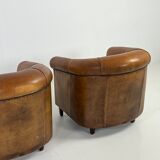 Set of 2 club armchairs