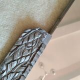 Small Art Deco mirror wood and silver metal