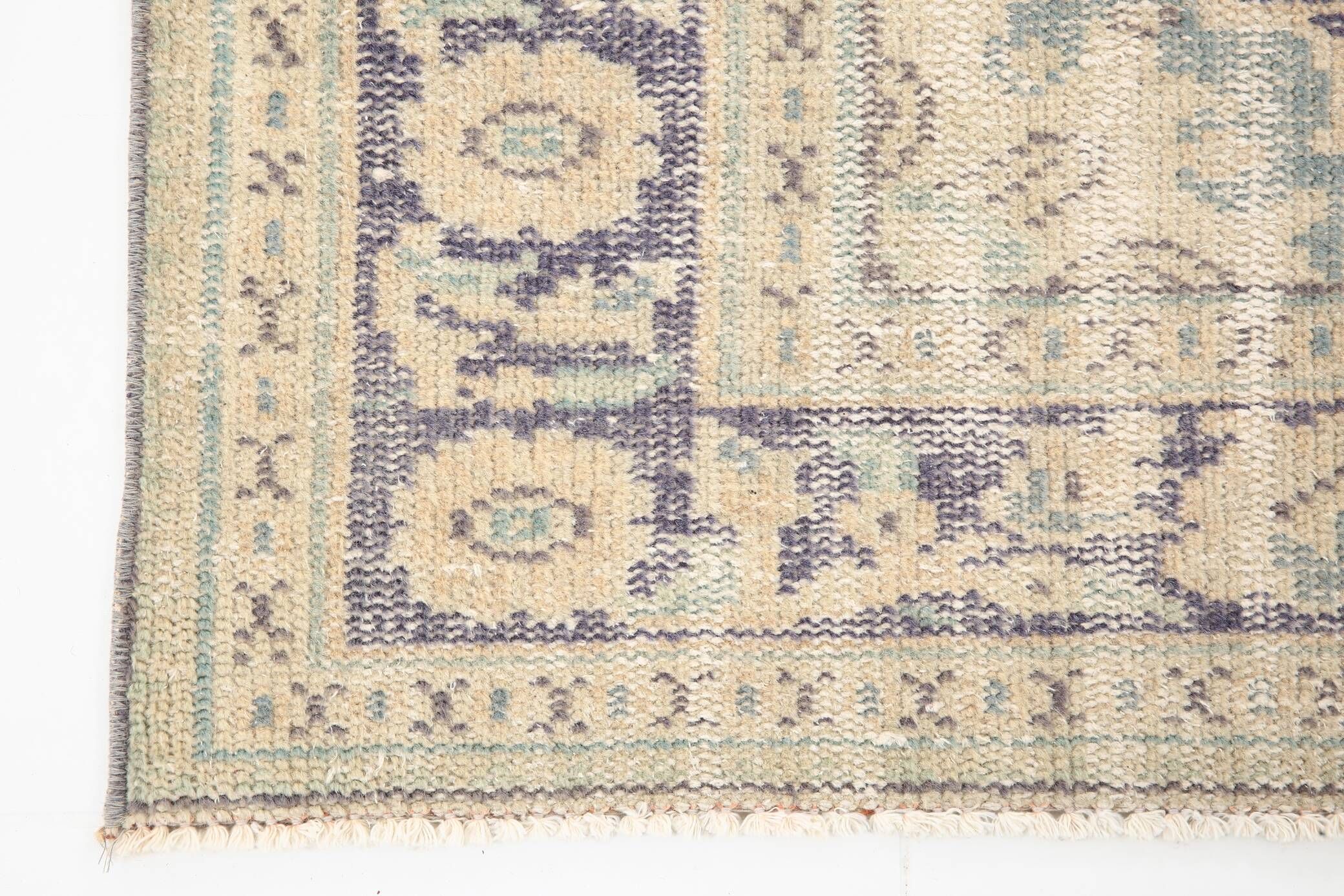 5x9 Beige & Blue Handmade Wool Turkish Rug, 166x272Cm SK 2401 FREE SHIPPING