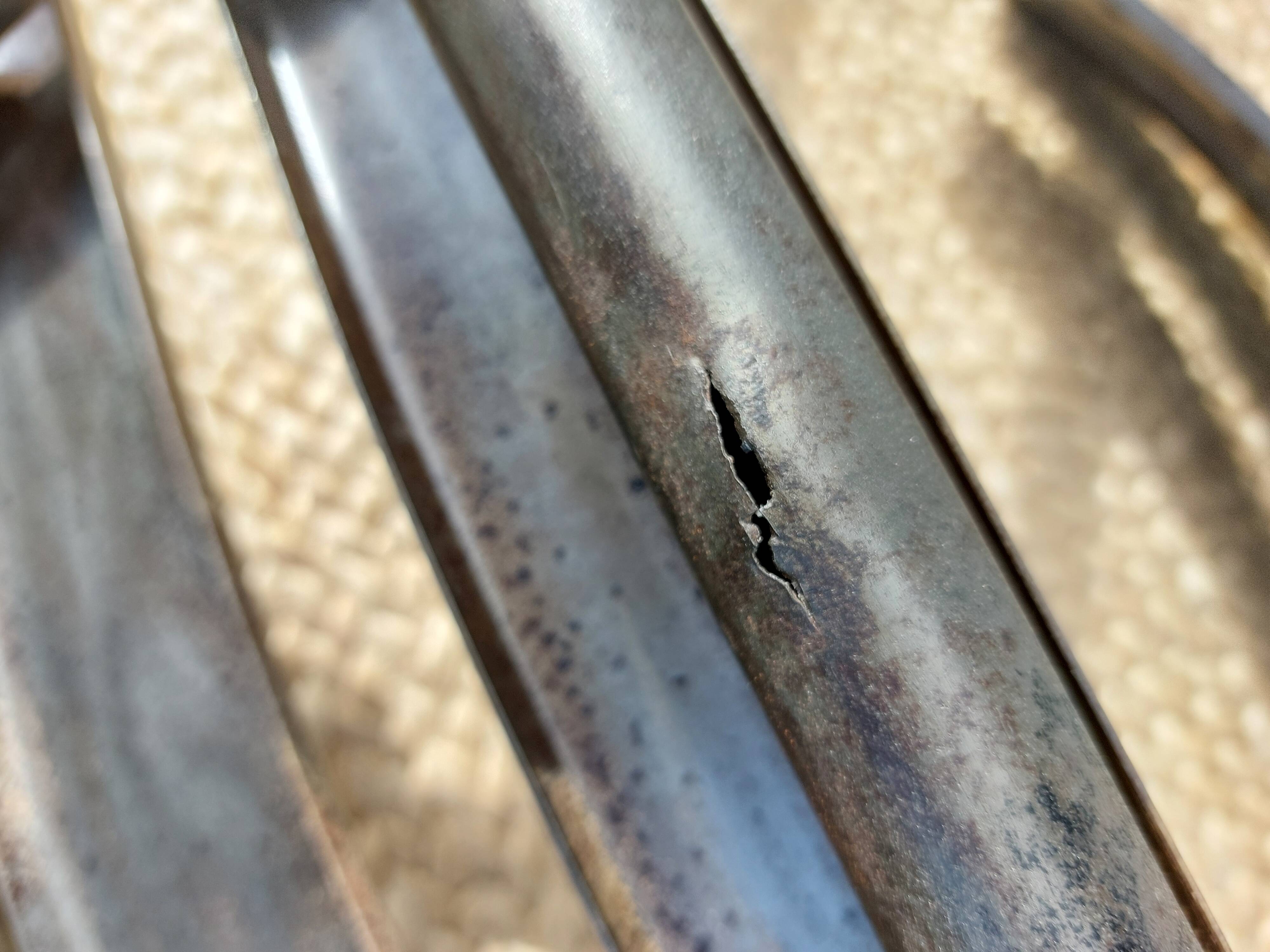 3 metal chairs, Tolix style