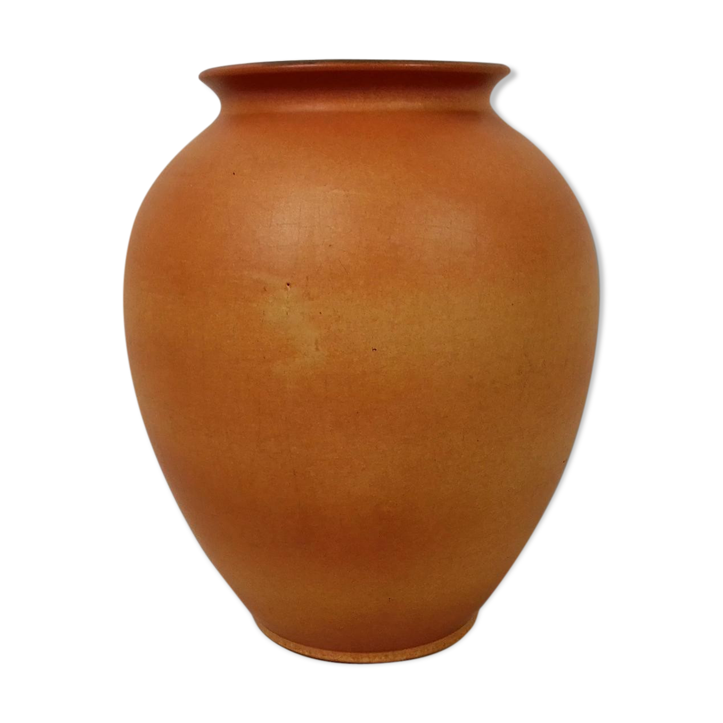 Brown inner orange-brown vase - W.Germany