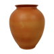 Brown inner orange-brown vase - W.Germany