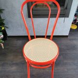 Red metal chair 90s