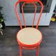 Chaise en métal rouge années 90
