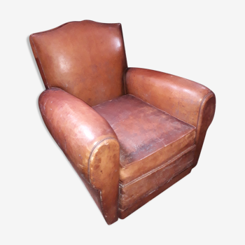 Leather club chair