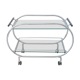 Desserte chariot chrome et verre vintage