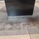 Table basse en laiton gravé de pierre bleue d'Agathe, 1987