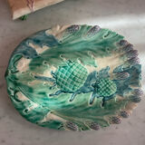Antique majolica asparagus dish