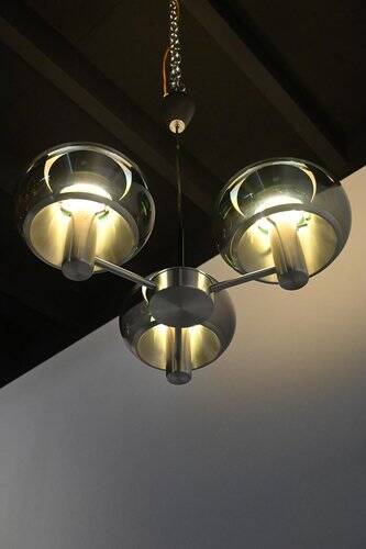 Space Age Pendant Light in Metal