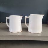 Pair of Digoin porcelain pitchers