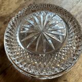 Ashtray in cut and gilded crystal