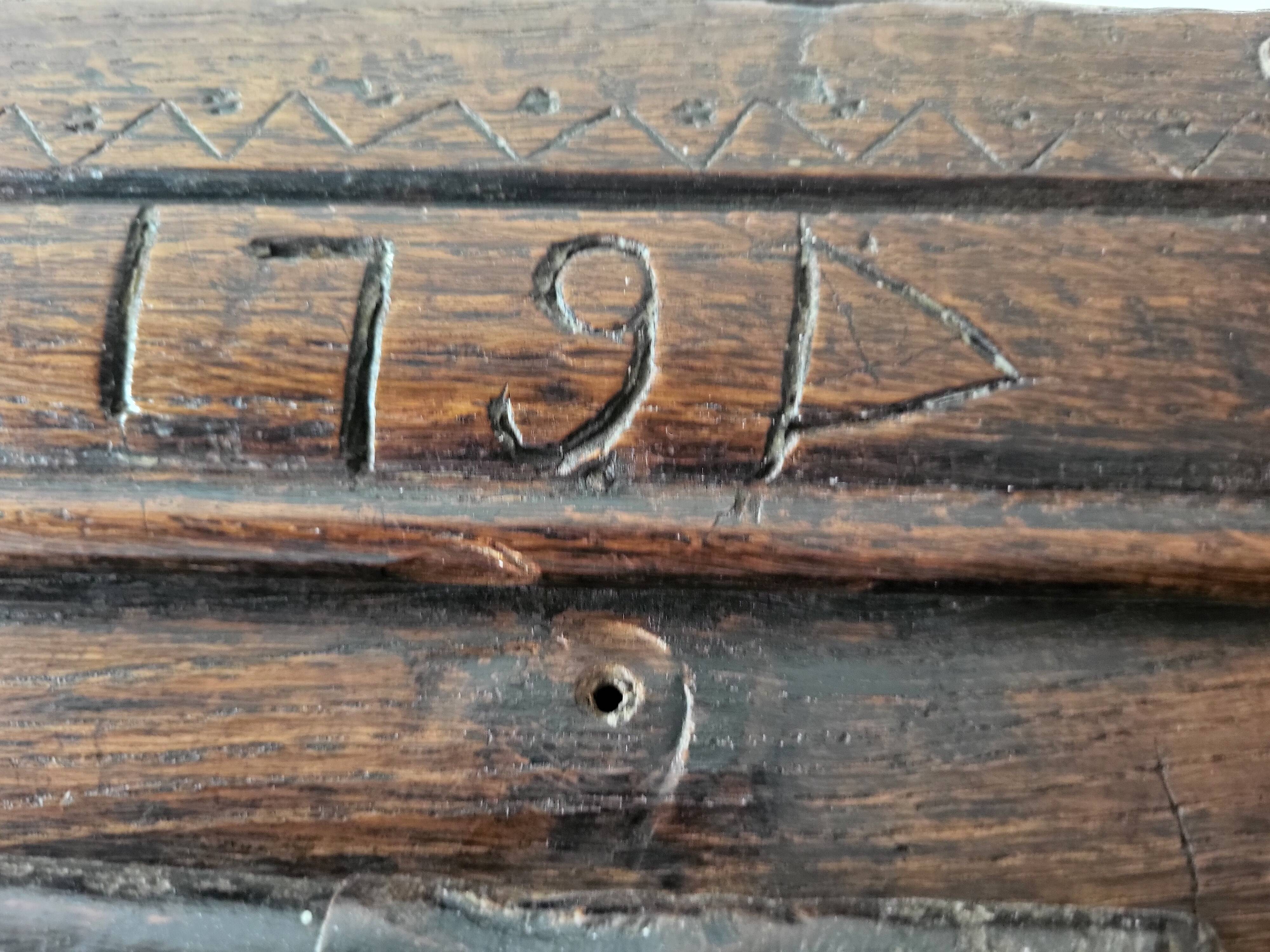 18th-century oak wardrobe