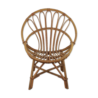 Vintage rattan basket chair