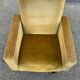 Mid-Century mustard velvet armchair from the 60s with black metal legs.
