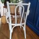 Chair / armchair cannage and wood painted shaby vintage