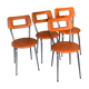 Set of 4 chairs 70s in skaï