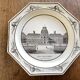 Octagonal plates Montereau directory 1810 grisaille neoclassical