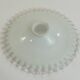 Vintage lampshade in white opaline glass with a transparent serrated edge – Globe