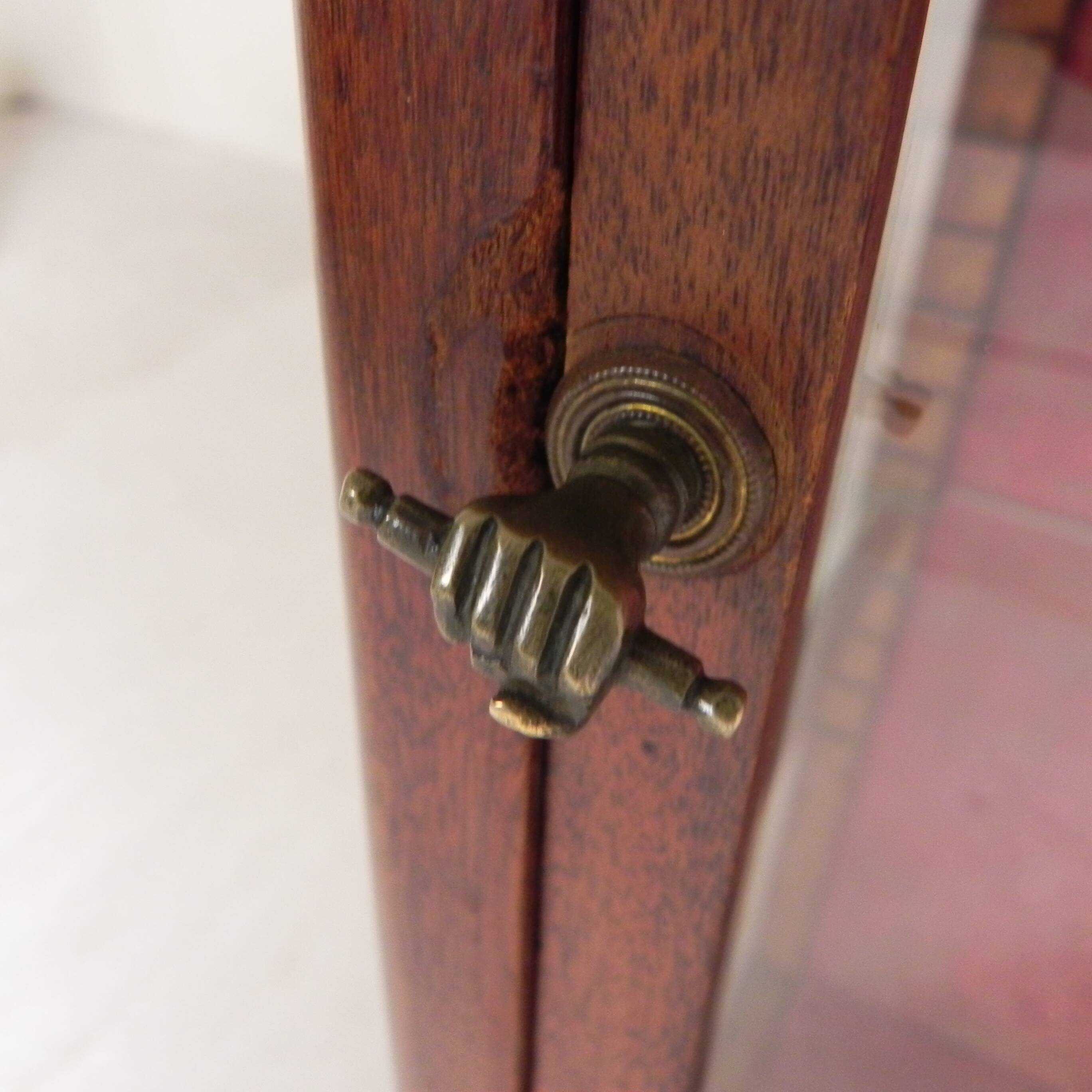 Mahogany display cabinet with marble top, 1920s