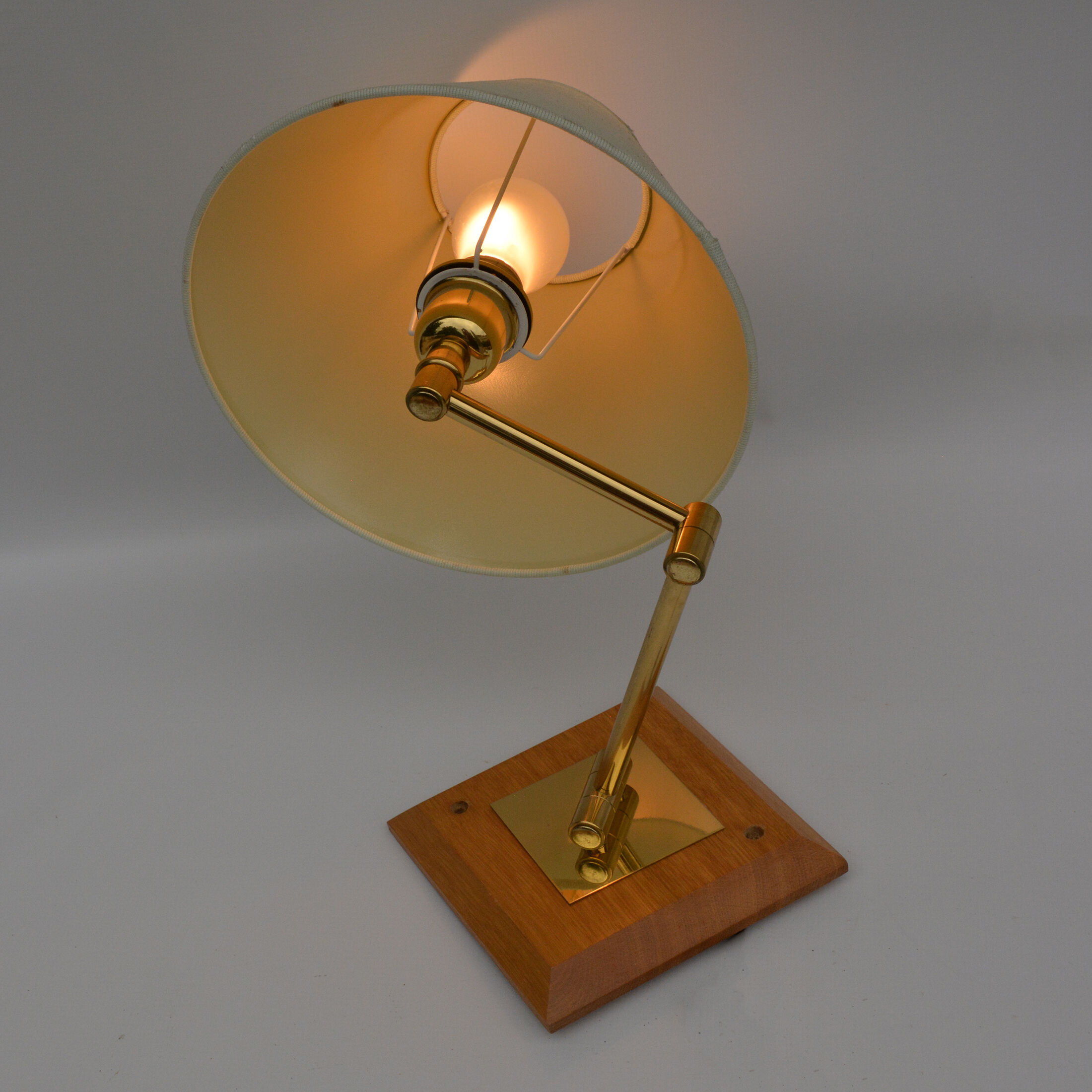 Lampshade wall lamp with a movable arm, France 1970s