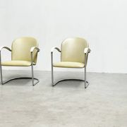 Pair lounge chairs model 414 by WH Gispen model 414