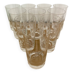 set 10 verres orangeade