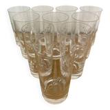Set 10 verres orangeade cristal taillé