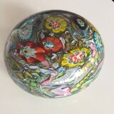 Sulfur millefiori Murano press crystal paper