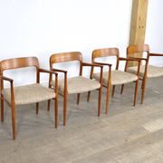 Set Of 4 Model 56 Dining Chairs In Oak By Niels Otto Møller, 1960s