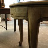 Round/oval dining table solid oak with two extensions