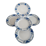 Set of 5 mismatched iron earth plates
