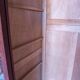 Armoire bois portes coulissantes, armoire bois, meuble de rangement vintage