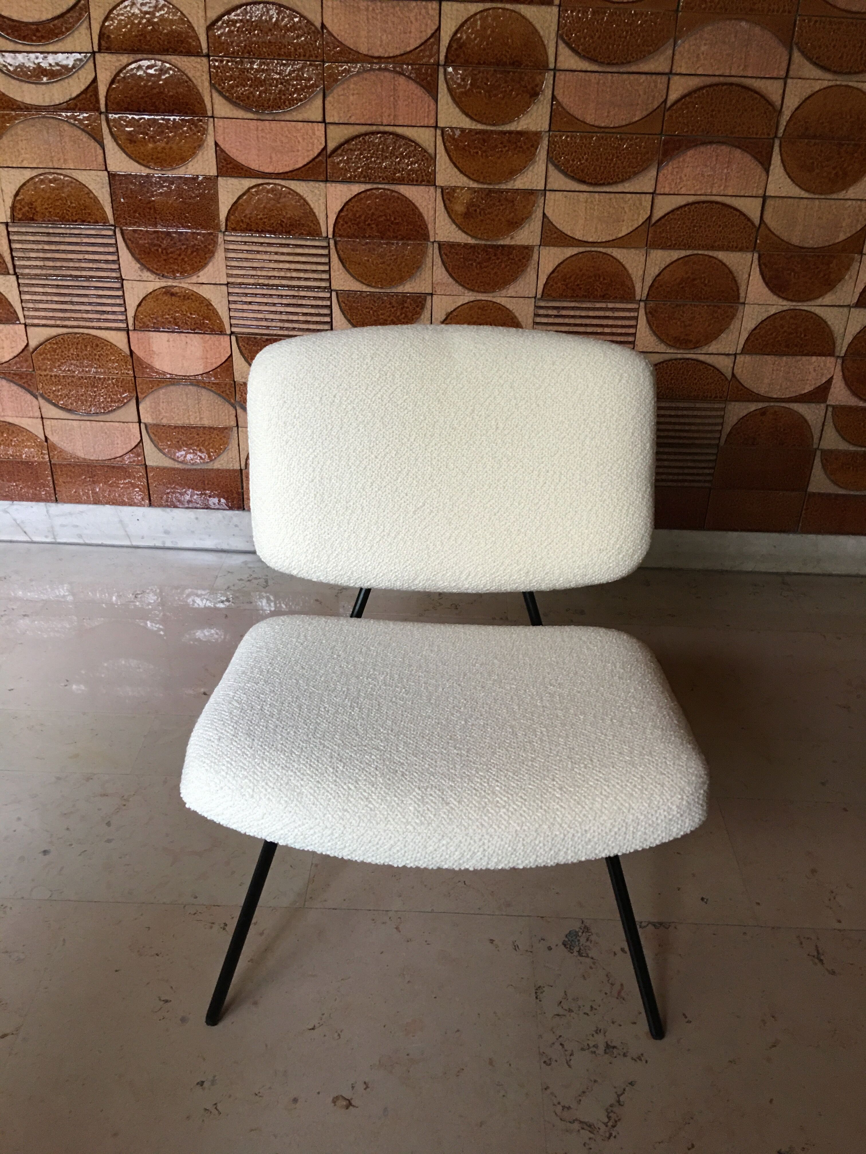 Pierre Paulin CM 190 heater for Thonet with Lelièvre fabric