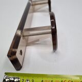 Vintage smoked plexiglass coat rack from the 70