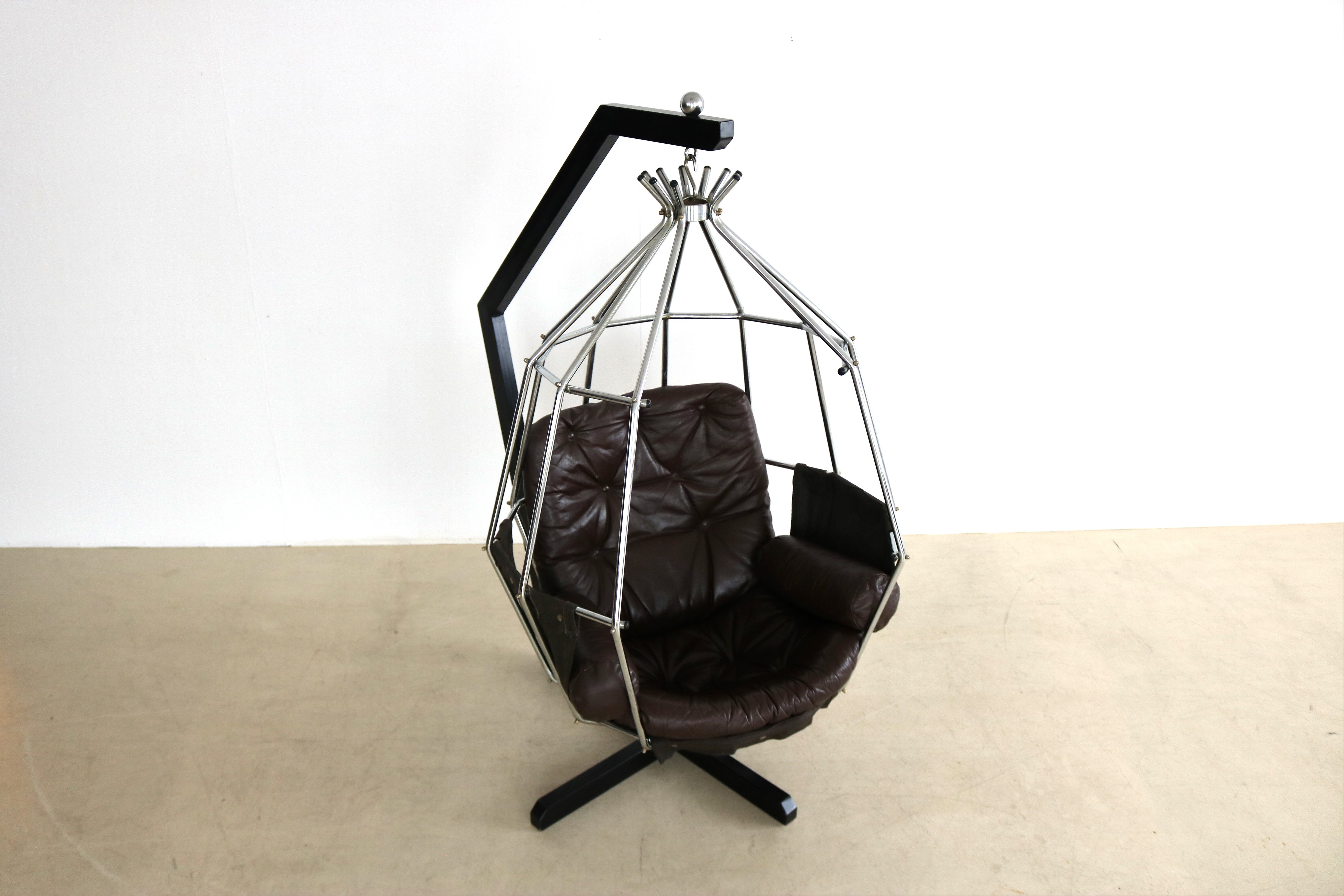 Vintage Ib Arberg Parrot cage lounge chair
