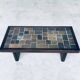 Brutalist Style Slate Tile Inlay Coffee Table, Belgium, 1970s