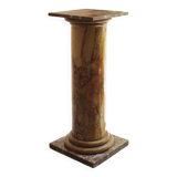 Wooden column, decorative marble effect paint