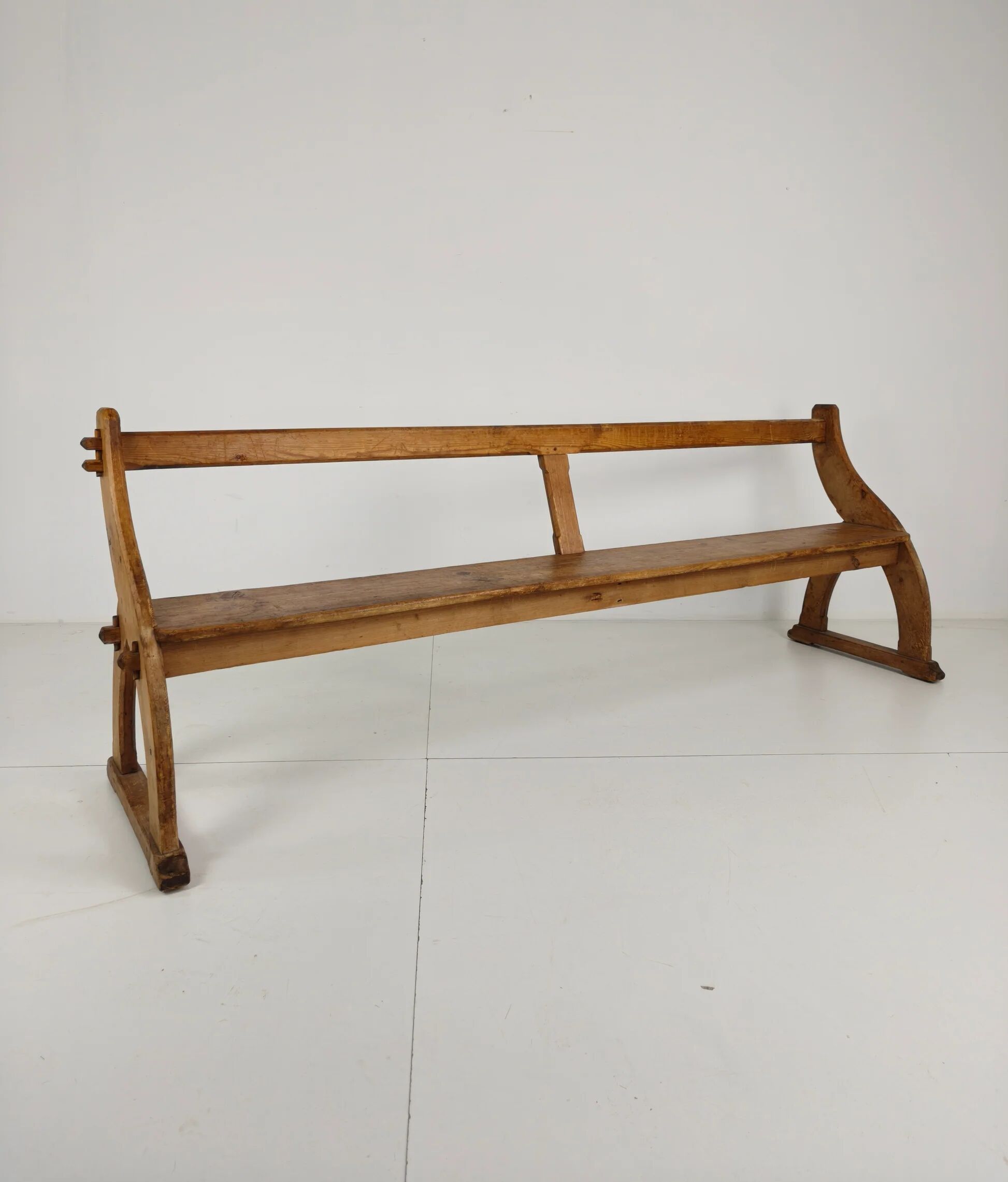 Victorian pitch pine school benches – circa 1900, England
