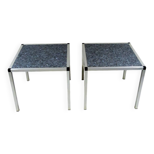 Tables d'appoint en granit, années 1970-80.