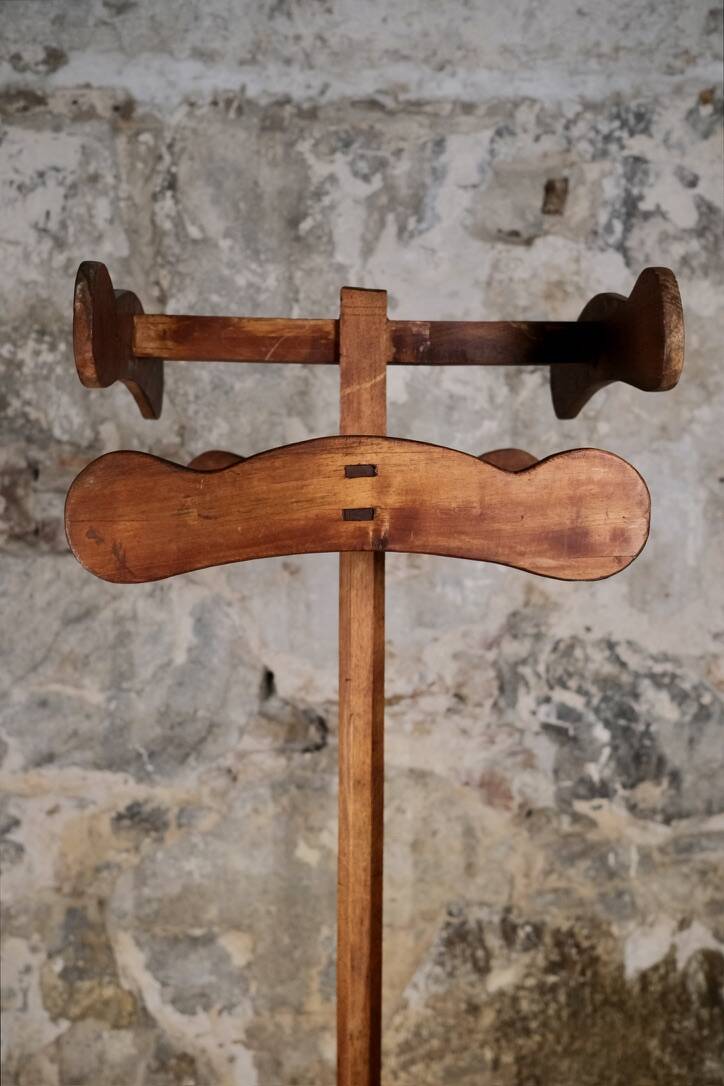 Oak coat rack, France, early 20th century