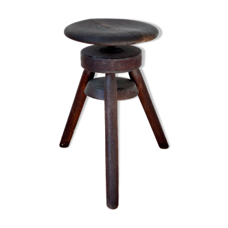 Dark wood stool