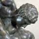 Large bronze after the antique preserved in the Uffizi in Florence, the wrestlers around 1880.